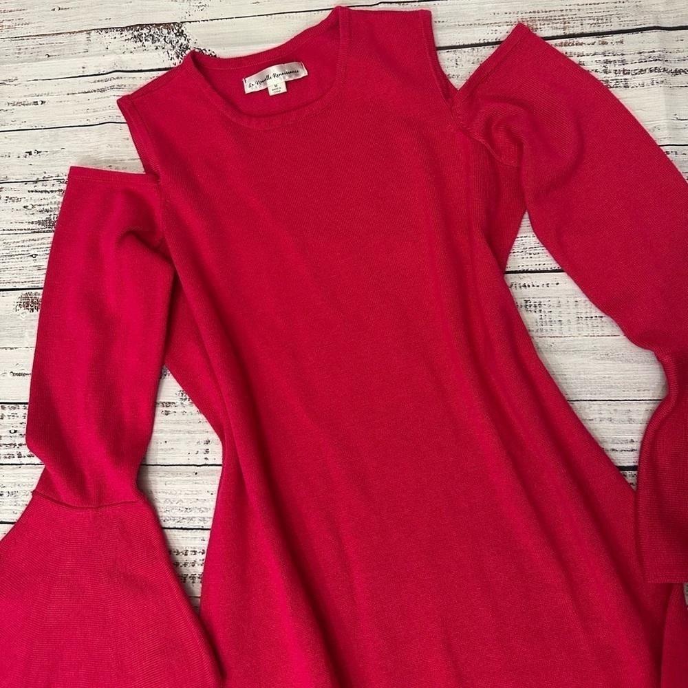 La Nouvelle Renaissance pink cold shoulder dress Sz. M